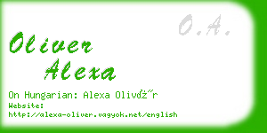 oliver alexa business card